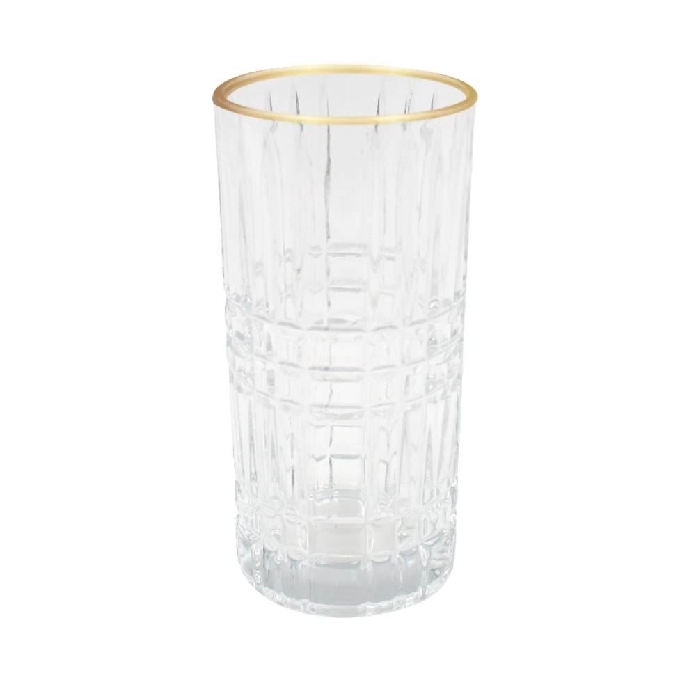Copo Long Drink Com Filete Dourado Classic Havan Casa - 340ML