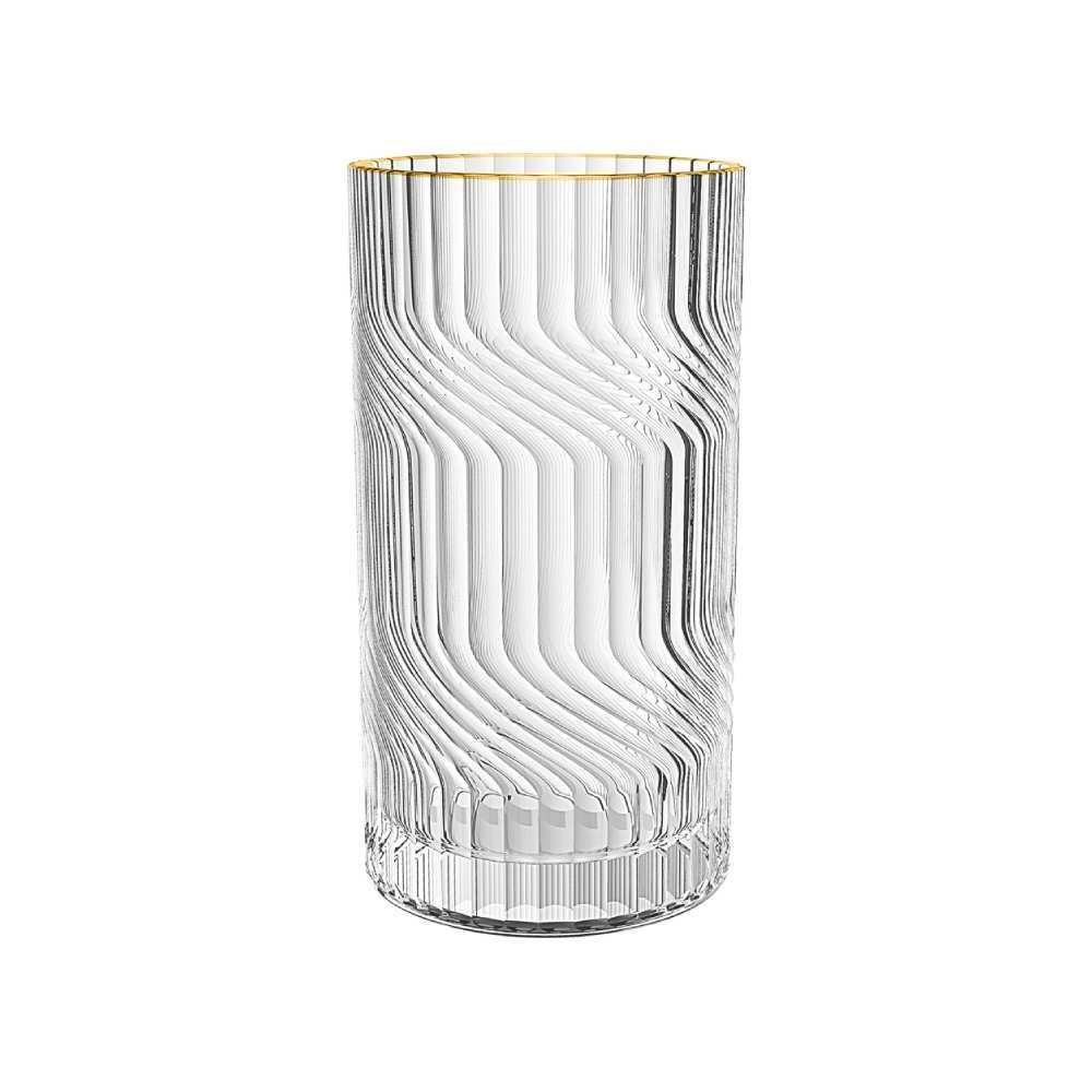 Copo Long Drink Dunas Com Filete Dourado L" Hermitage - 370ml