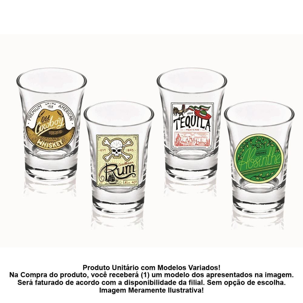 Copo Shot Campana Decormartin 7Ml Vidro - Sortidos