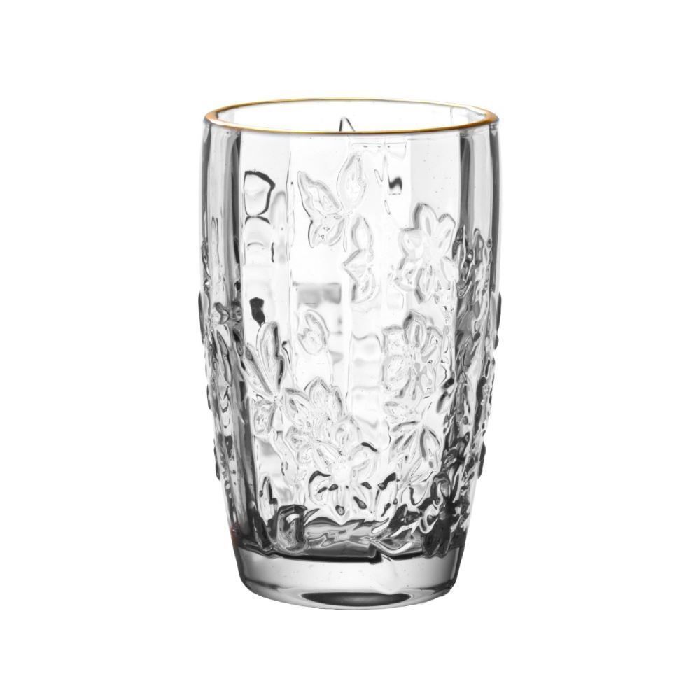 Copo Sofia com Filete Dourado 430 ml Havan Casa - Transparente