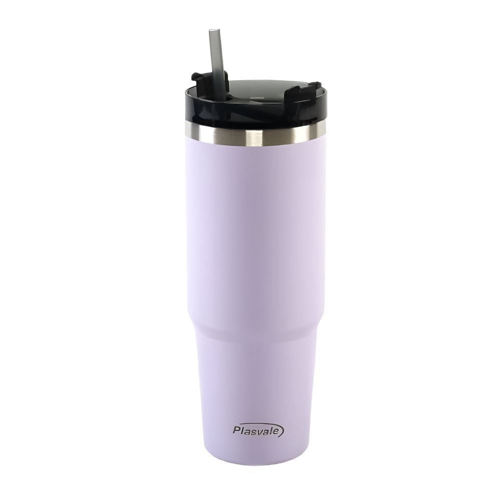 Copo Térmico Com Canudo Plasvale 900Ml - Ametista