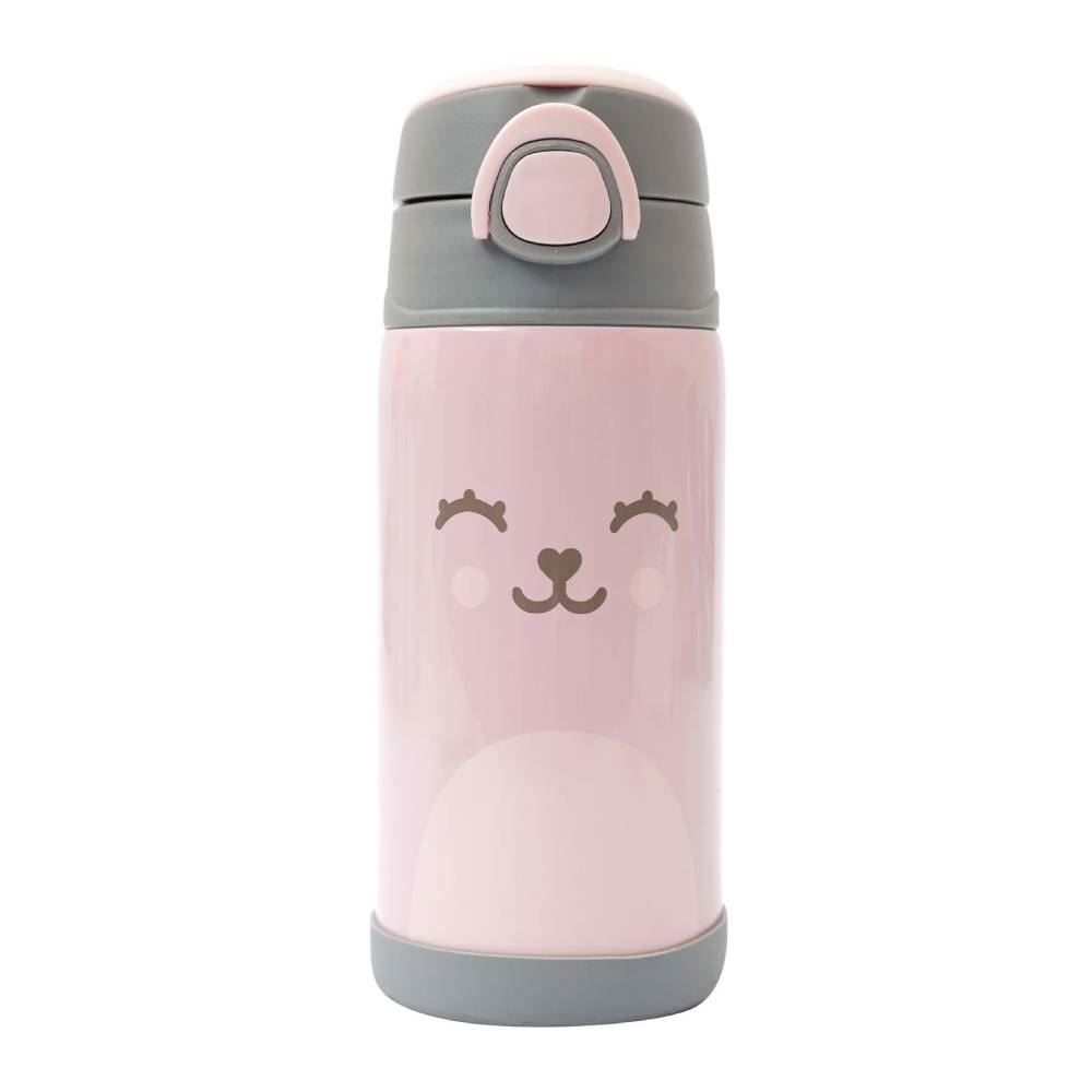 Copo Térmico Infantil Com Canudo Gumy Buba - Rosa Claro