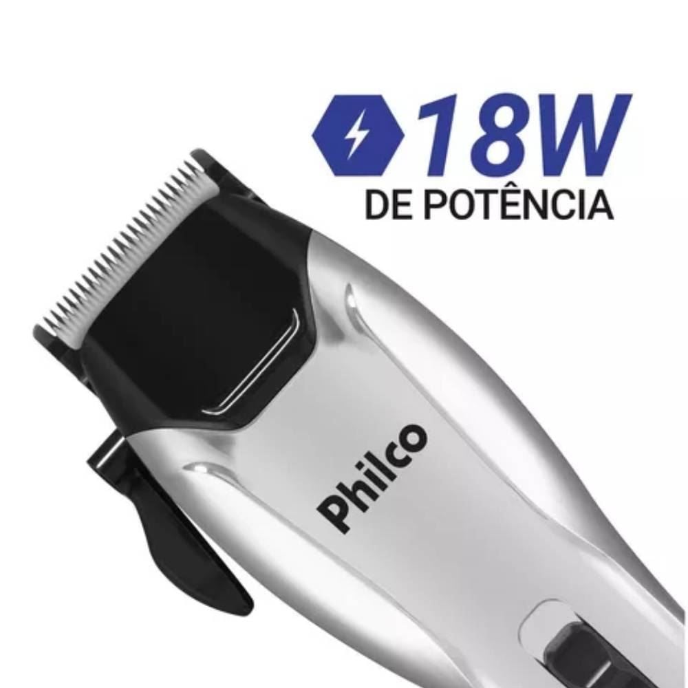 Máquina de Cortar Cabelos Philco 9 Acessórios 4 pentes PCR04