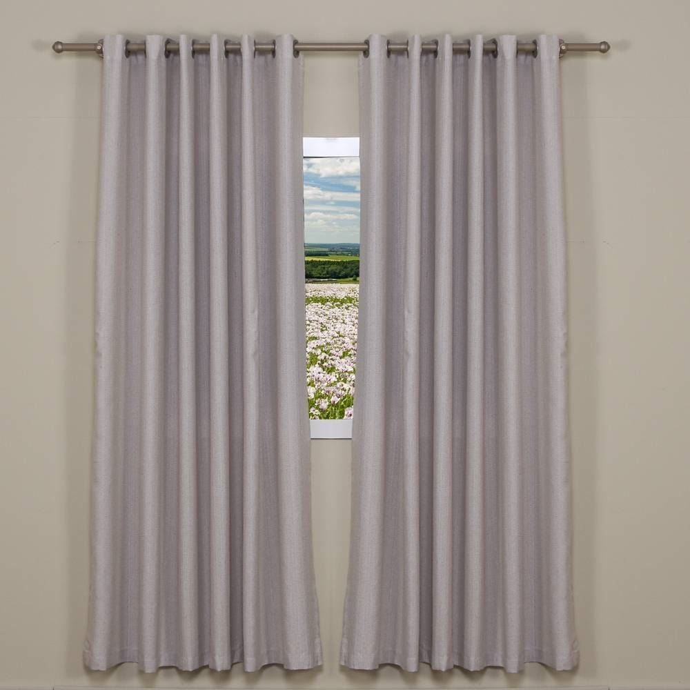Cortina Chenille 4,00X2,30M Para Quarto E Sala - Branco Cinza