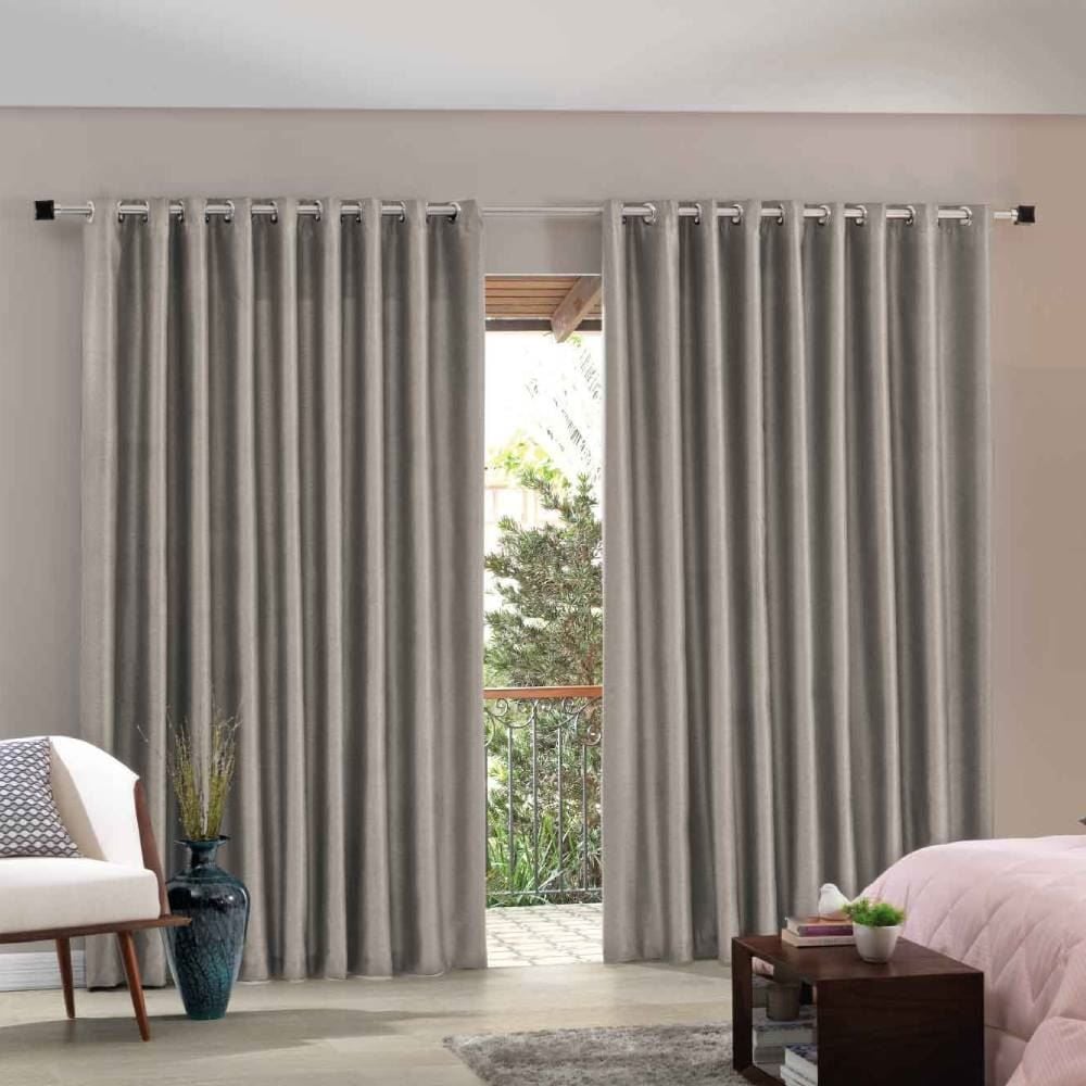 Cortina Corta Luz 5,40X2,80 Tecido Blend Havan Casa - Latte