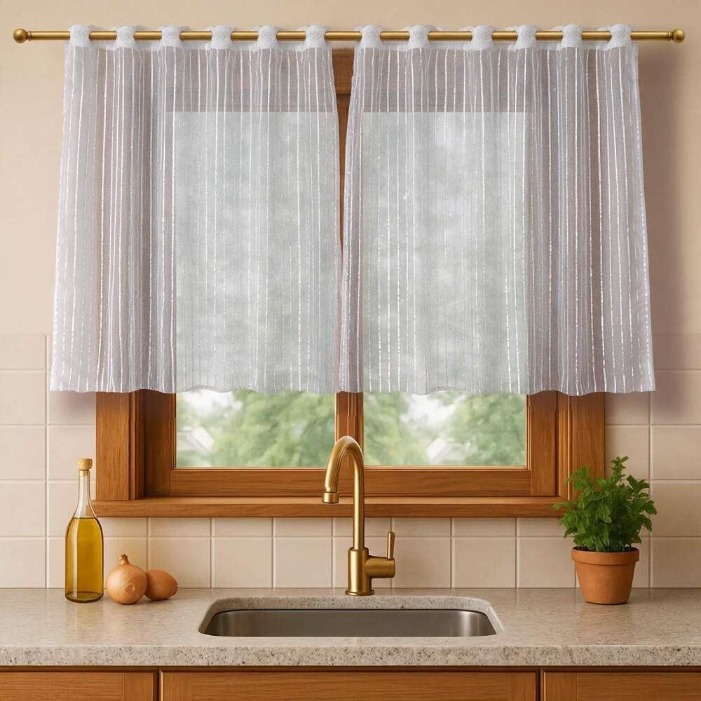 Cortina para Cozinha Passabarra Viena 2,20Mx80cm Havan Casa - Sortido