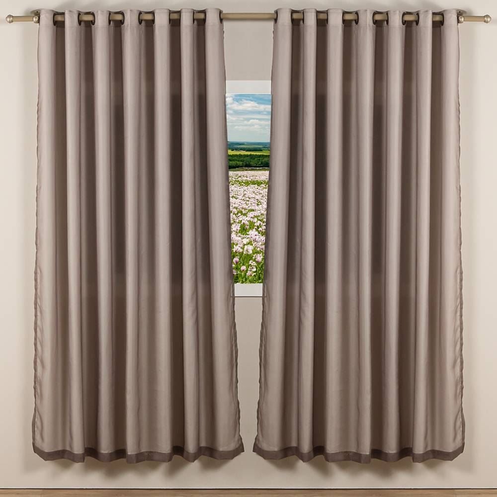 Cortina Para Quarto E Sala Duplex Lisa 4,20X2,30 Havan Casa - Taupe