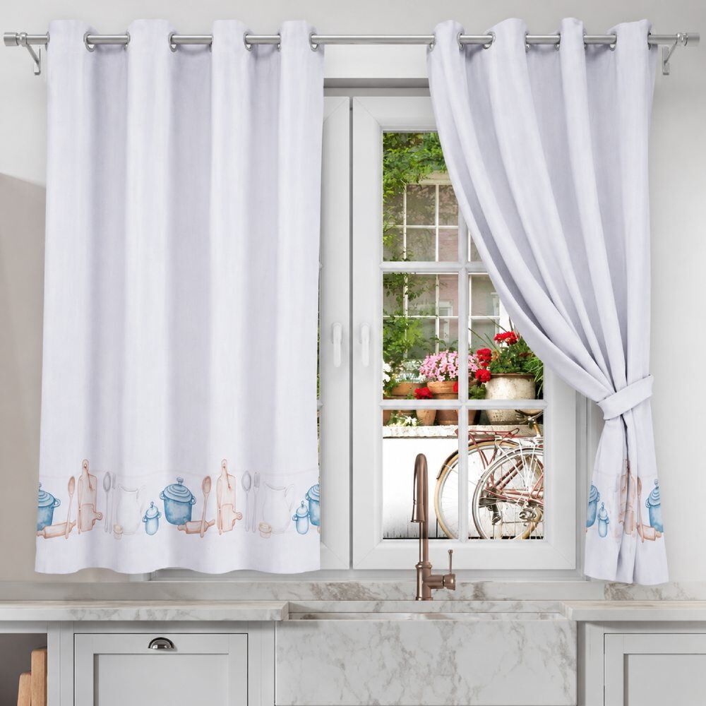 Cortina para Cozinha Gourmet 2,60X1,20 m Havan Casa - Panelas