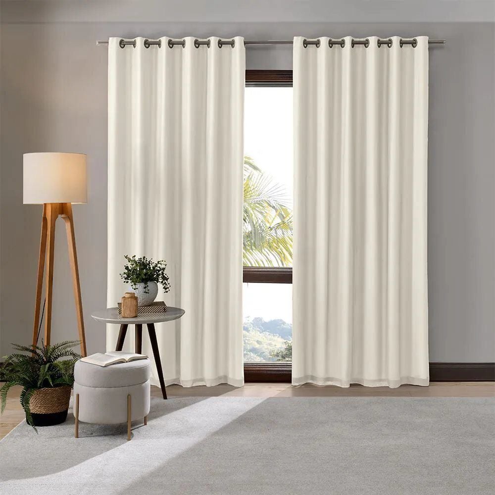 Cortina para Quarto e Sala 4,20 X 2,80M Duplex Bellini Havan Casa - AREIA