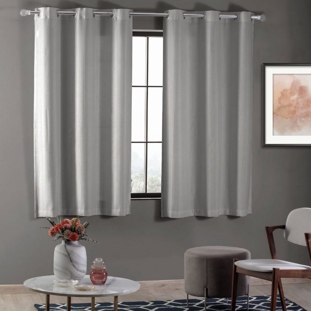 Cortina para Quarto e Sala 2,40X1,70M Rústica Veneza Havan Casa - Cinza Mescla