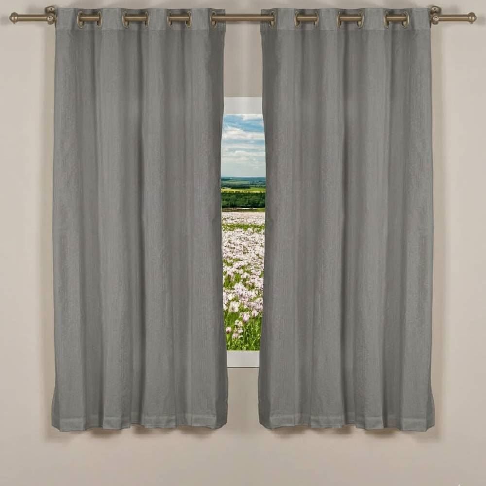 Cortina para Quarto e Sala 2,60X1,70 m Rústica Madri Havan Casa - Cinza