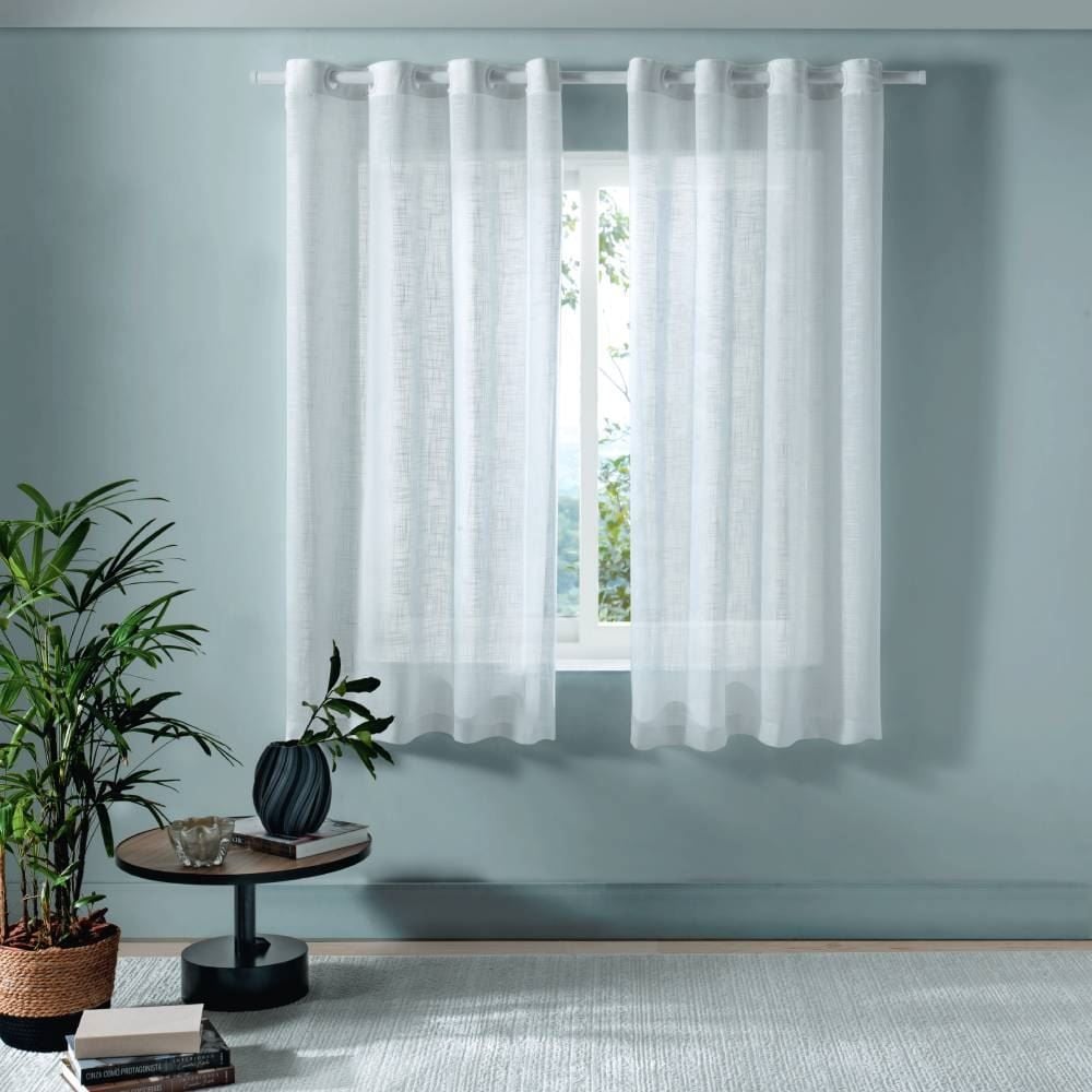 Cortina Rústica Luxor 2,60X1,70 M Havan Casa - Branco