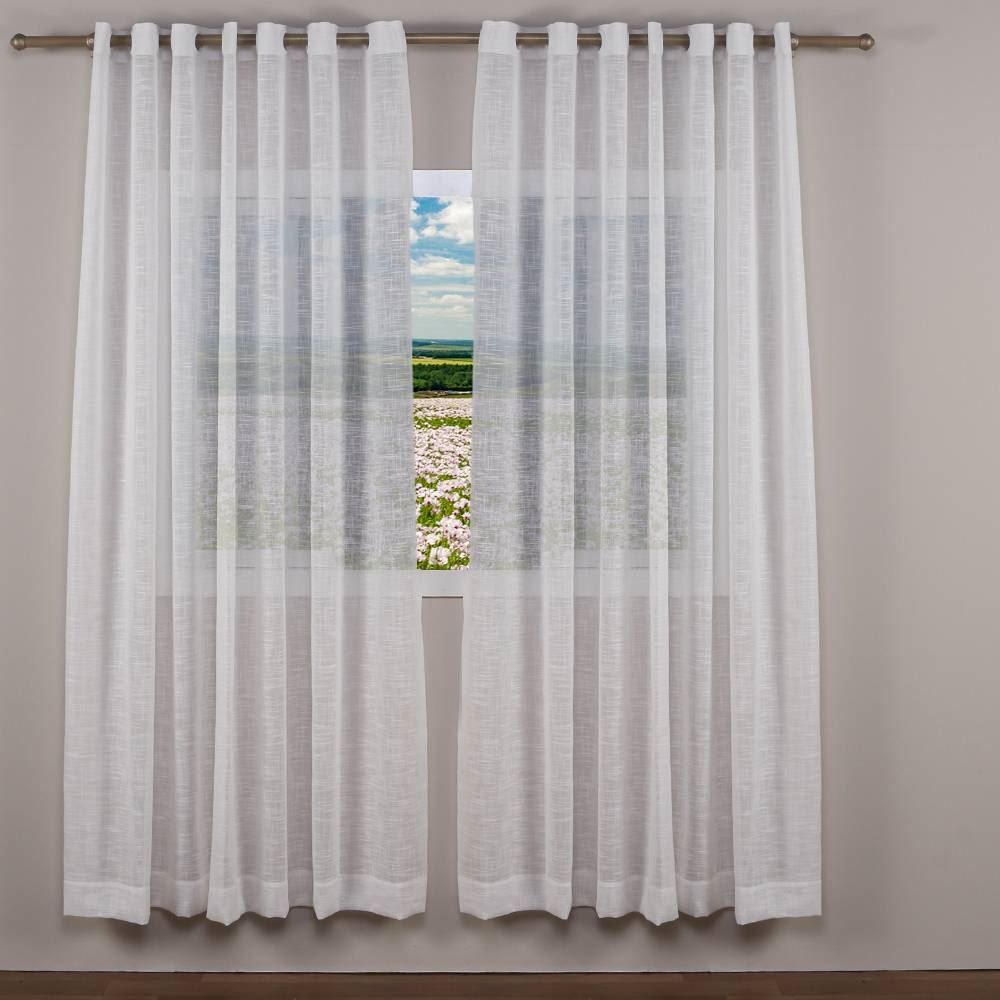 Cortina Rústica Luxor 4,20X2,30 M Havan Casa - Branco