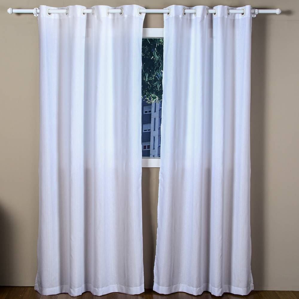 Cortina Veneza Para Quarto E Sala 2,60X2,30 M Rústica Havan Casa - Branco