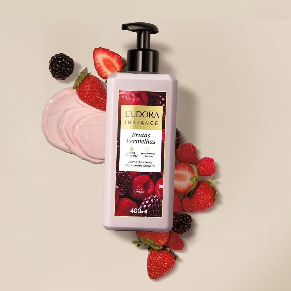 Creme Hidratante Desodorante Corporal Eudora Instance - Frutas Vermelhas