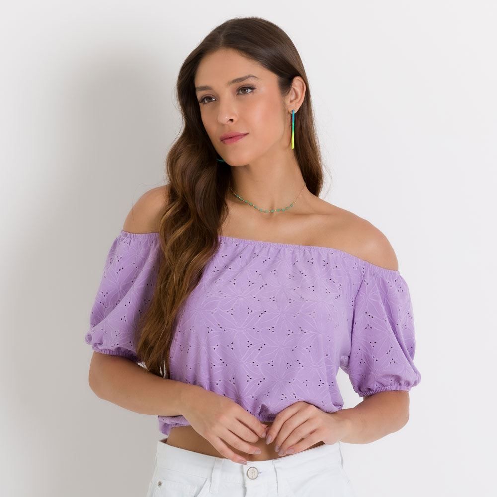 Cropped de Laise Manga Fofa Patricia Foster