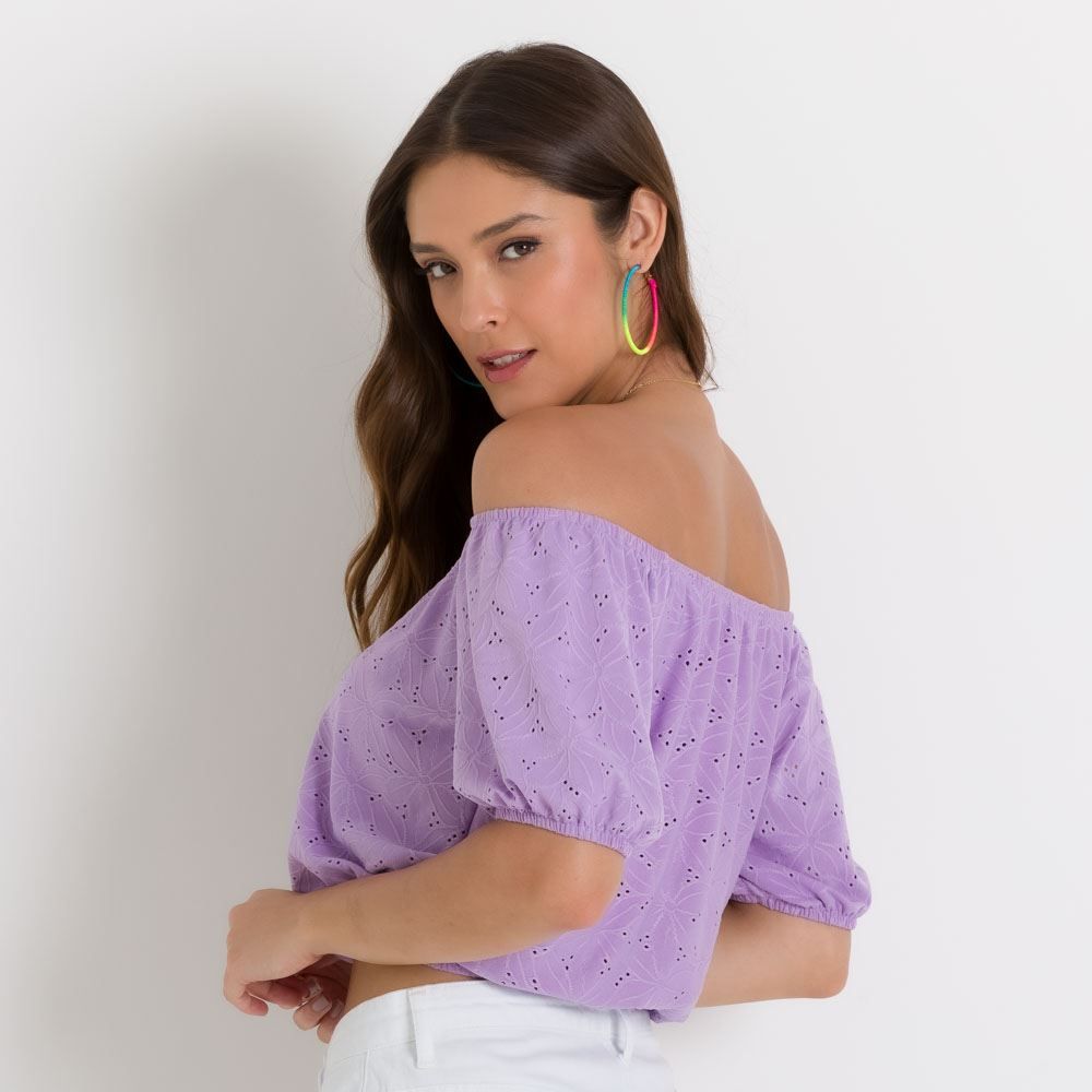 Cropped de Laise Manga Fofa Patricia Foster