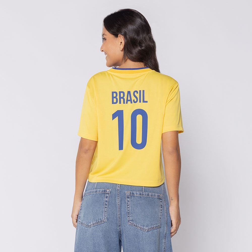 Cropped Feminino Brasil Dry Fit Scream