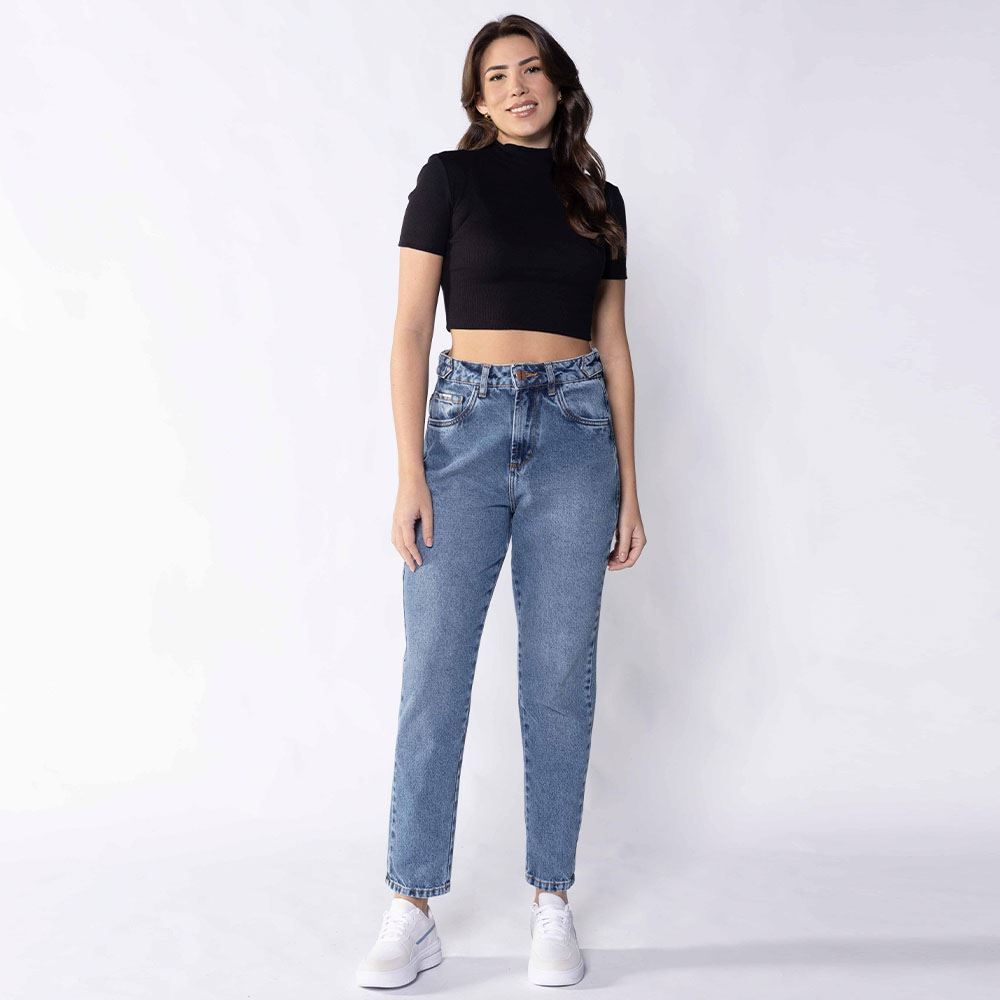 Cropped Feminino Com Gola Alta Boby Blues