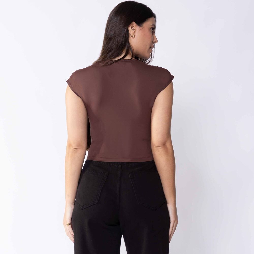 Cropped Feminino Com Manga Japonesa Boby Blues