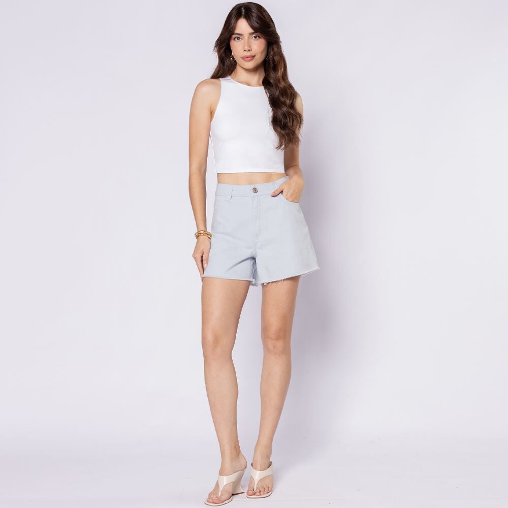 Cropped Regata Feminino Em Poliamida Boby Blues