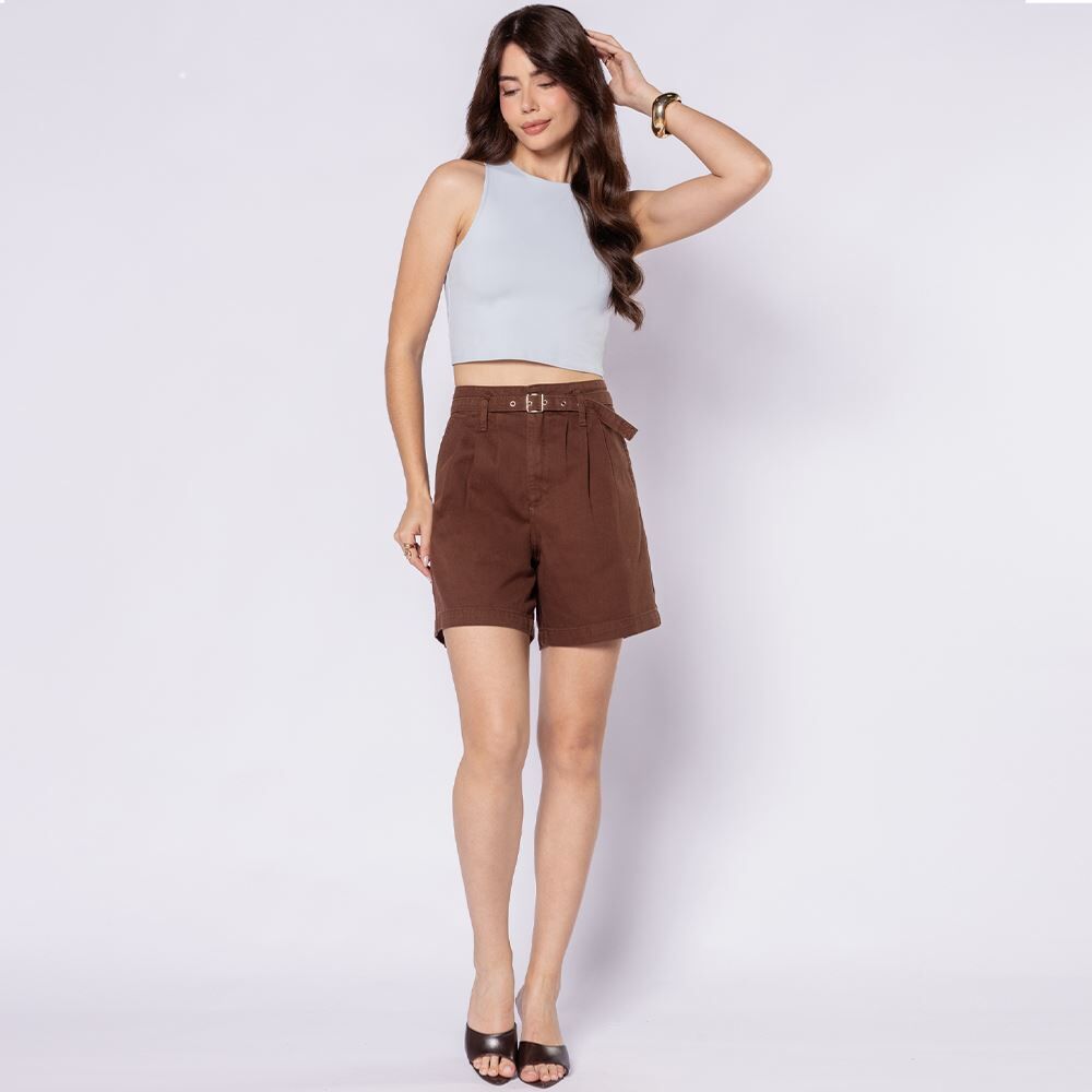 Cropped Regata Feminino Em Poliamida Boby Blues