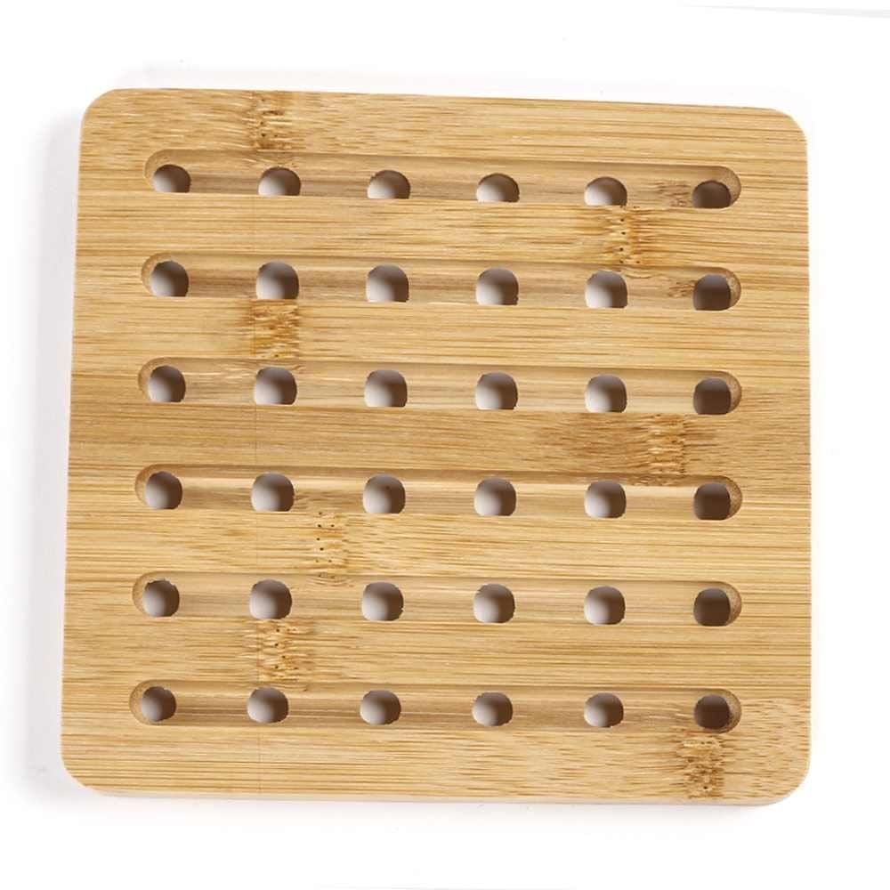 Descanso De Panela Quadrado Ecokitchen Mimo 15Cm - Bambu