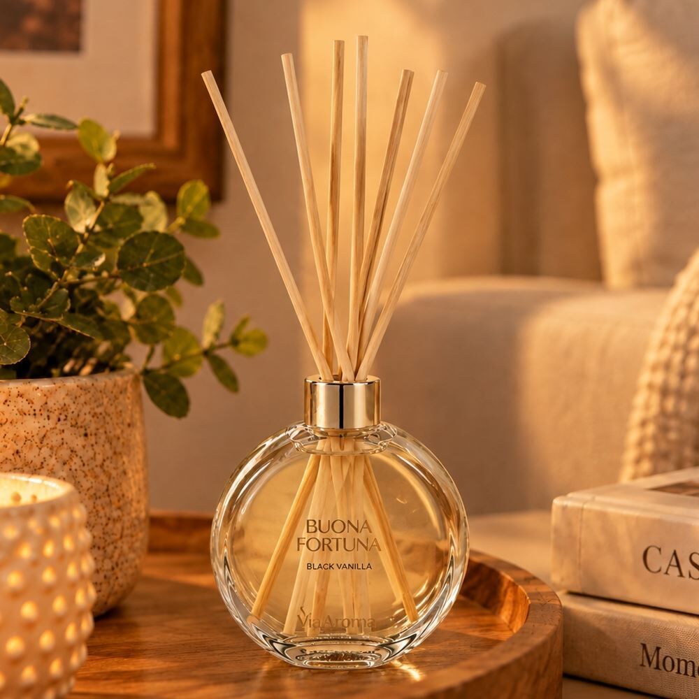 Difusor de Ambientes com Varetas 200Ml Buona Fortuna - Black Vanilla