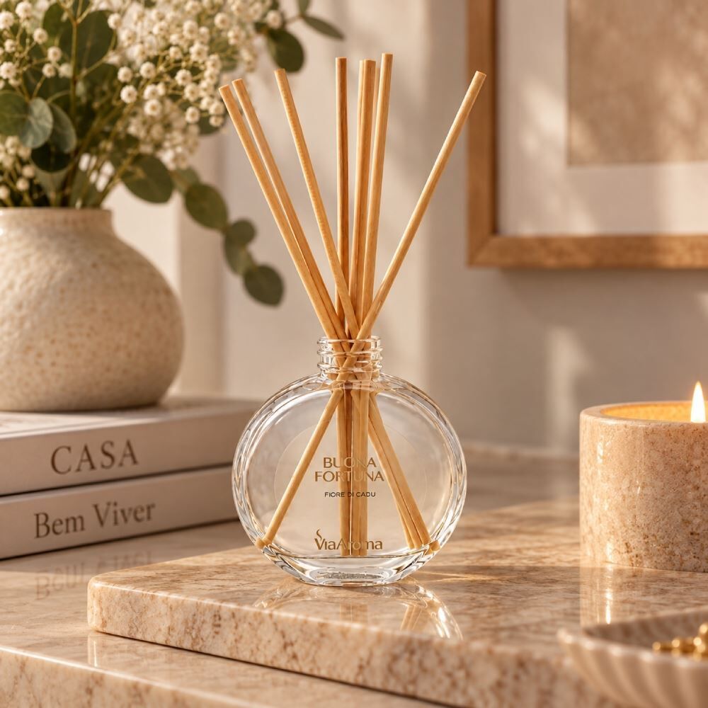 Difusor de Ambientes com Varetas 200Ml Buona Fortuna - Fiore Di Caju