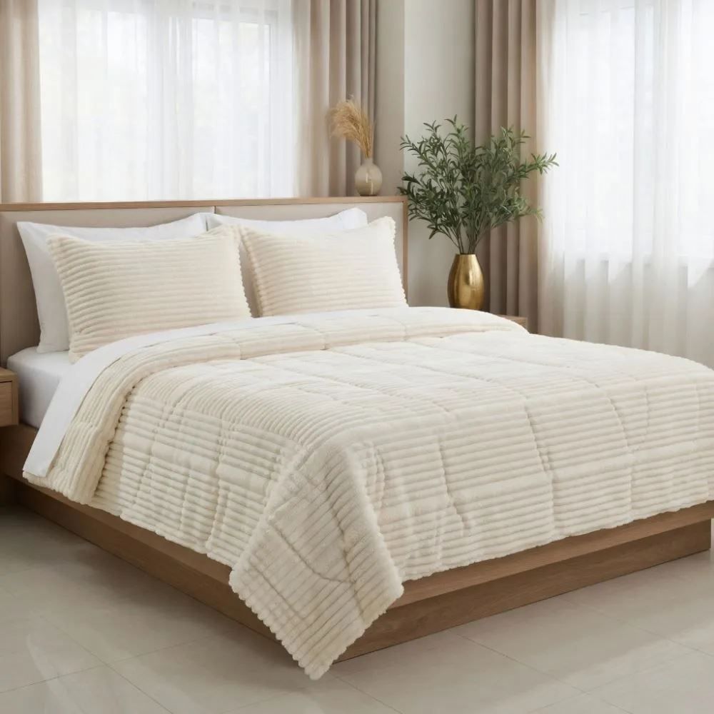 Edredom Casal Amalfi 2,10M X 2,35M Hedrons - Off White