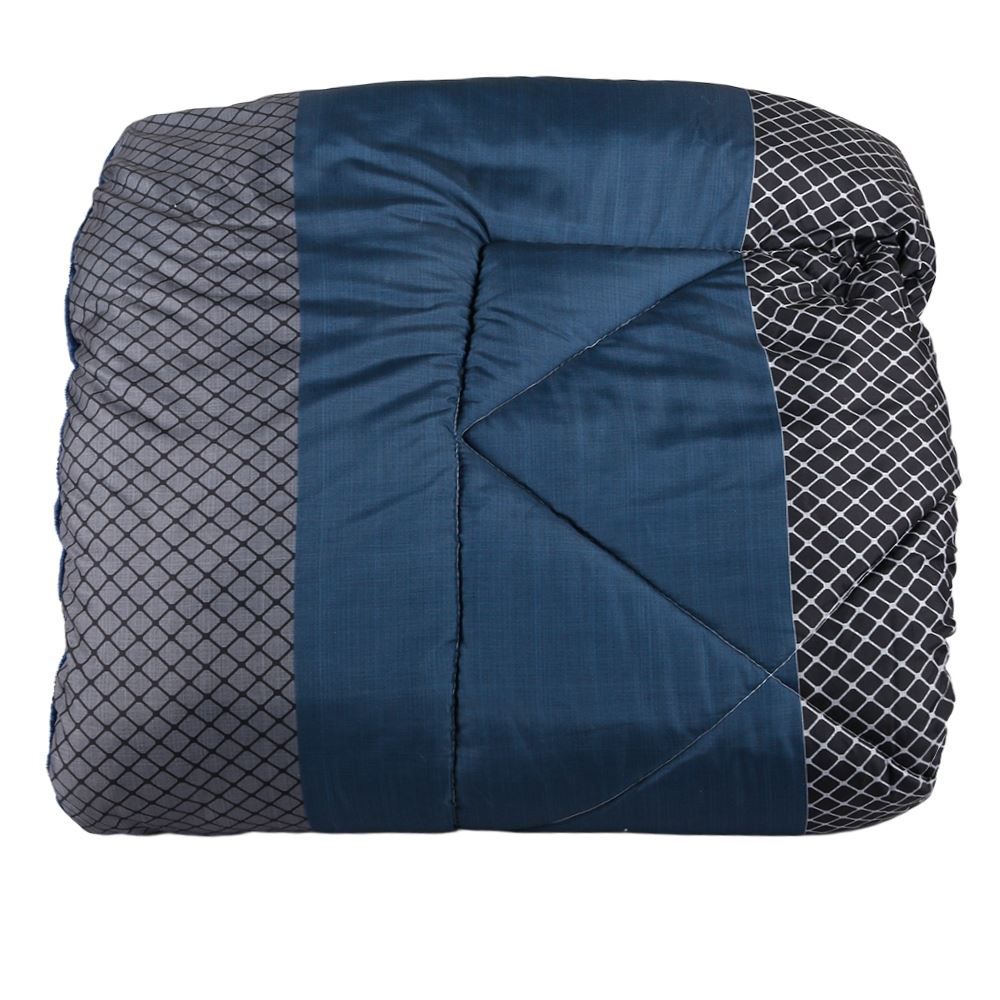 Edredom Casal Dupla Face Plush Versátile Havan Casa - Noah Geo Azul