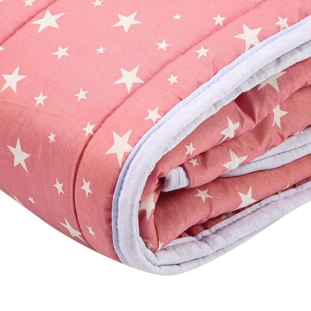 Edredom Casal Microfibra 100% Poliéster Kids Solecasa - Estrelas Rosa