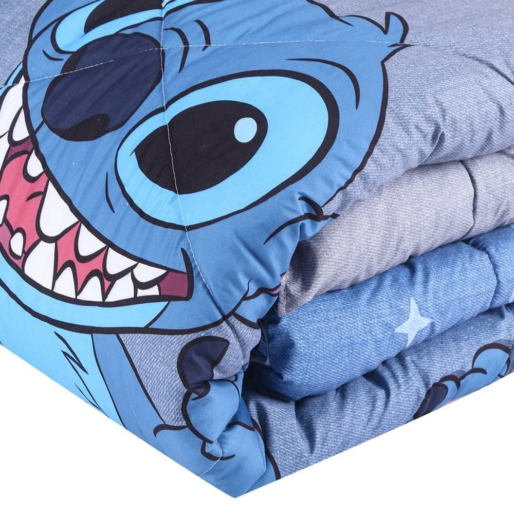 Edredom Casal Microfibra Disney Hedrons - Stitch Relax