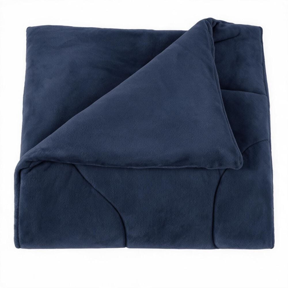 Edredom Casal Plush Inove Provence Havan Casa - Azul Mariner