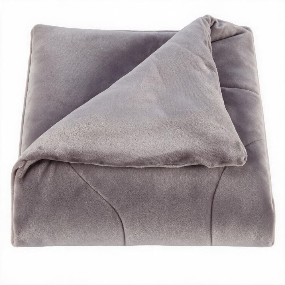 Edredom Casal Plush Inove Provence Havan Casa - Cinza Lunar