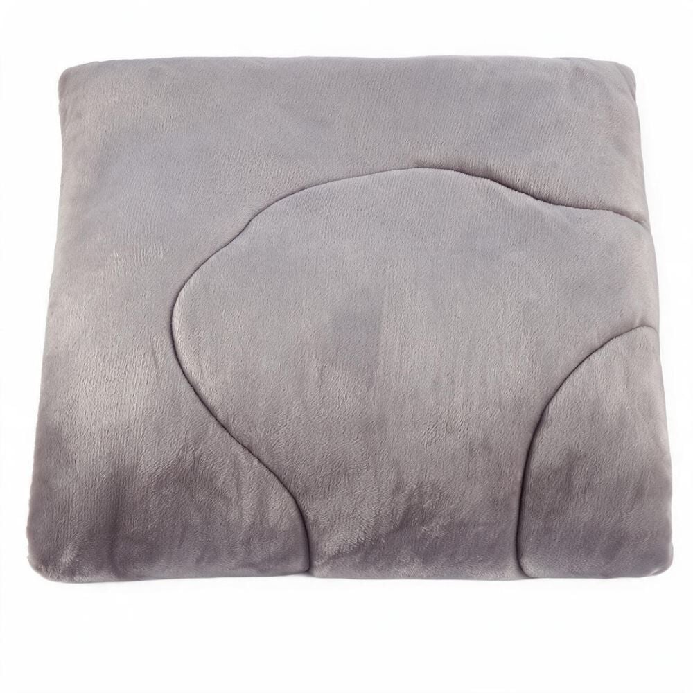 Edredom Casal Plush Inove Provence Havan Casa - Cinza Lunar