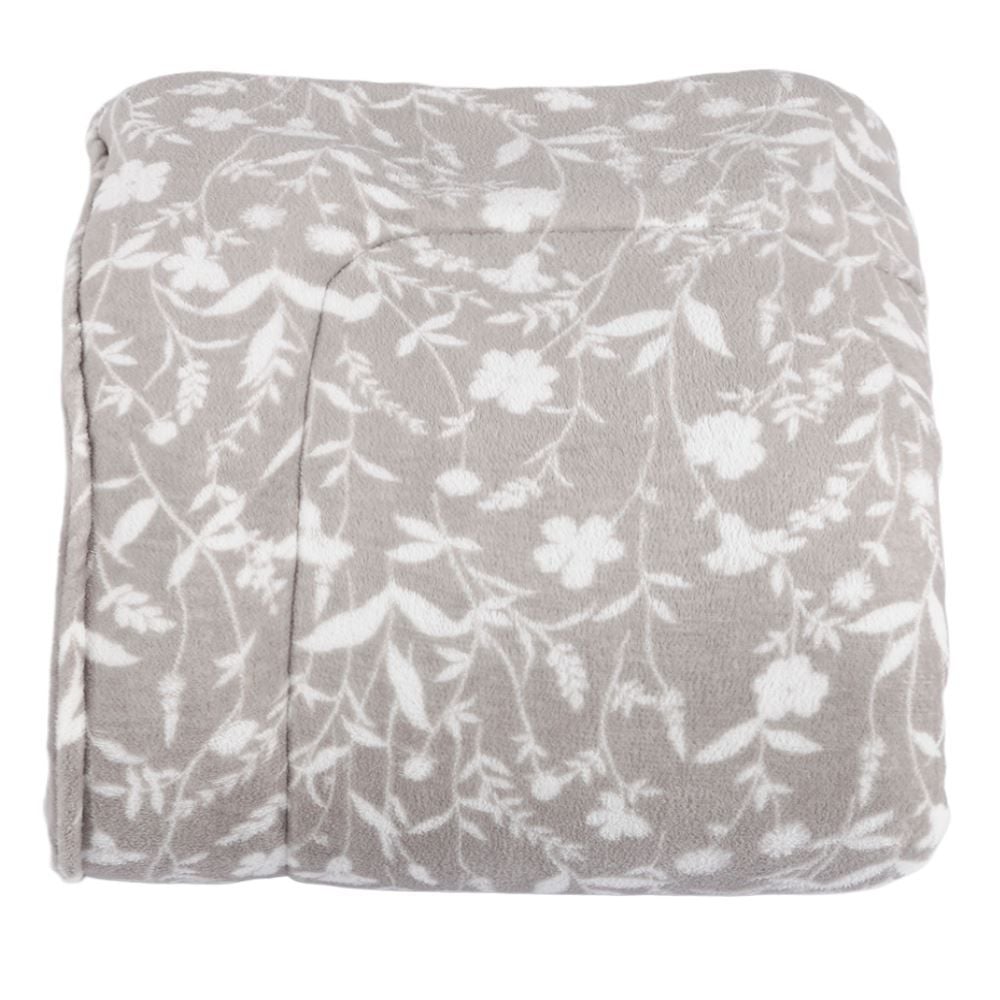Edredom Casal Provence Estampado Havan Casa - Yasmin Floral Cinza