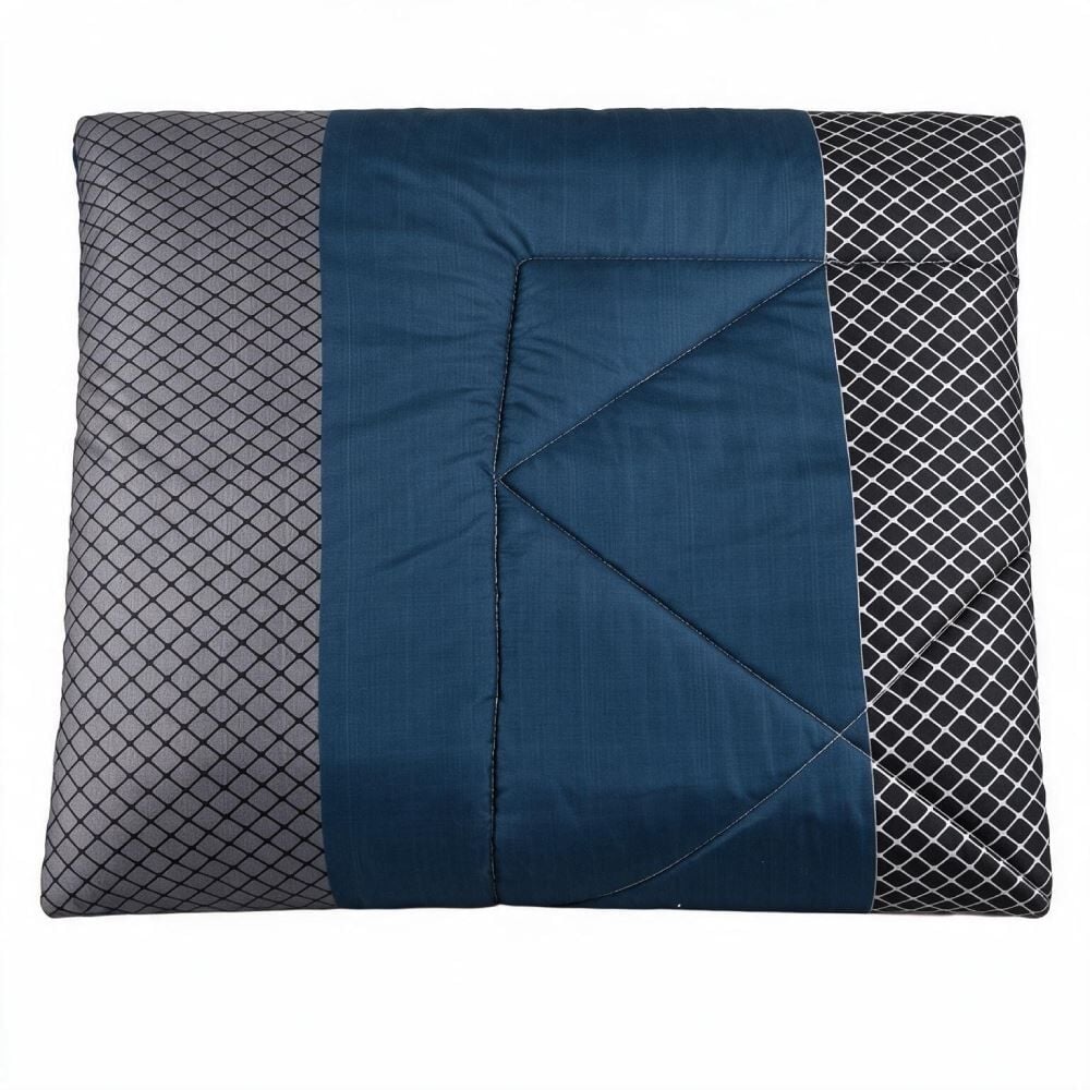 Edredom King Dupla Face Plush Versátile Havan Casa - Noah Geo Azul