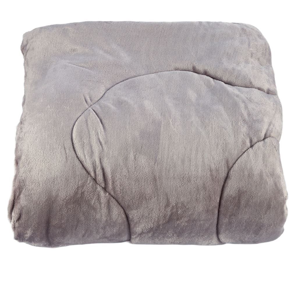 Edredom King Plush Inove Provence Havan Casa - Cinza Lunar