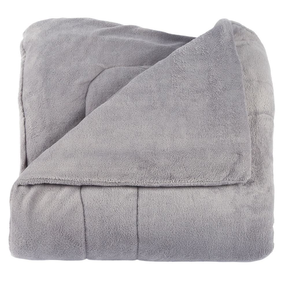 Edredom Provence Liso Casal 1,80M X 2,20 m - Cinza