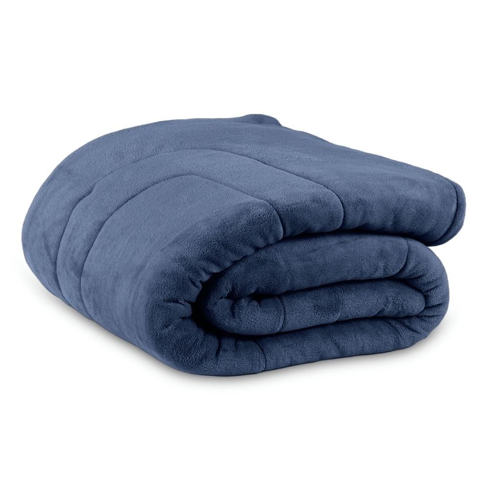 Edredom Provence Liso Casal 1,80M X 2,20 m - Azul Mariner