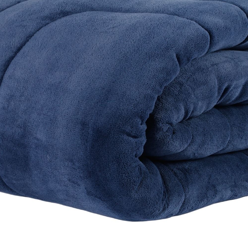 Edredom Provence Liso Casal 1,80M X 2,20 m - Azul Mariner