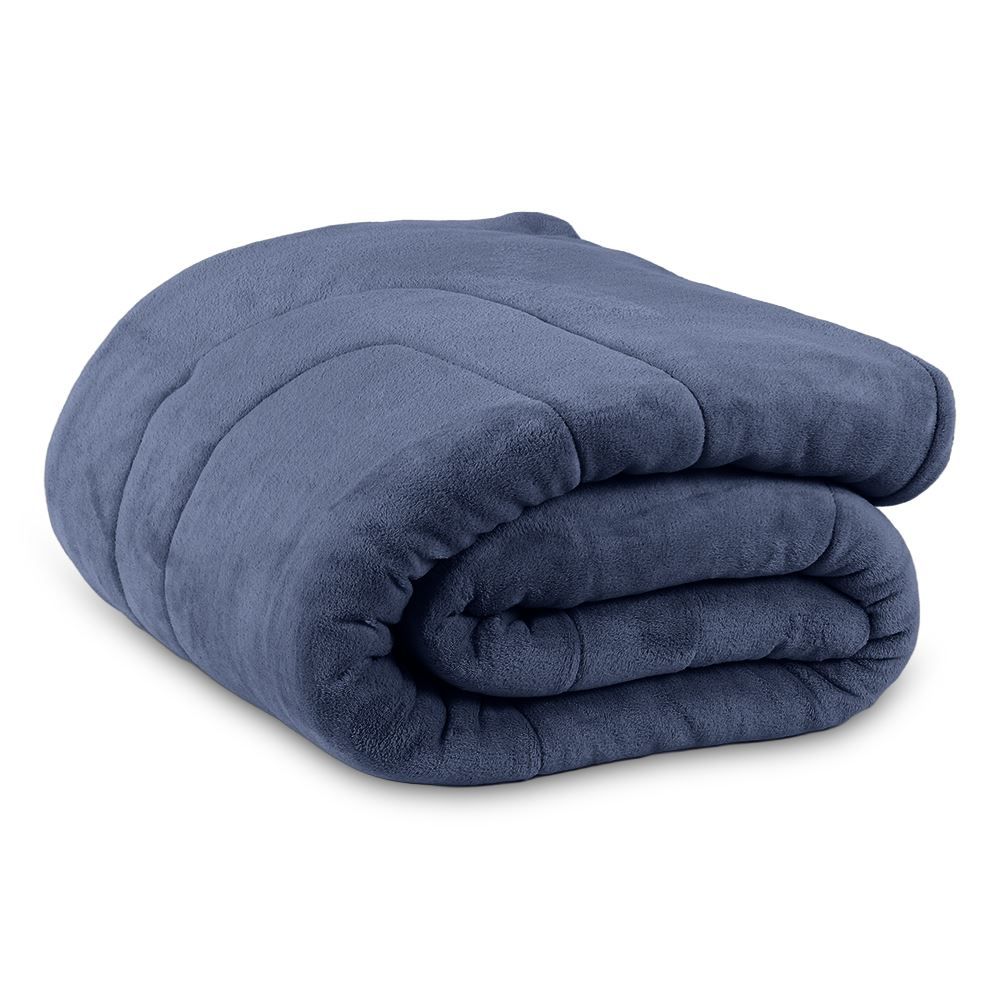 Edredom Provence Liso Queen 2,20M X 2,40 m - Azul Mariner