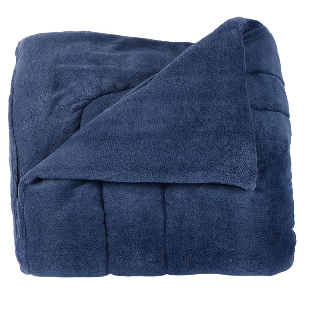 Edredom Provence Liso Queen 2,20M X 2,40 m - Azul Mariner