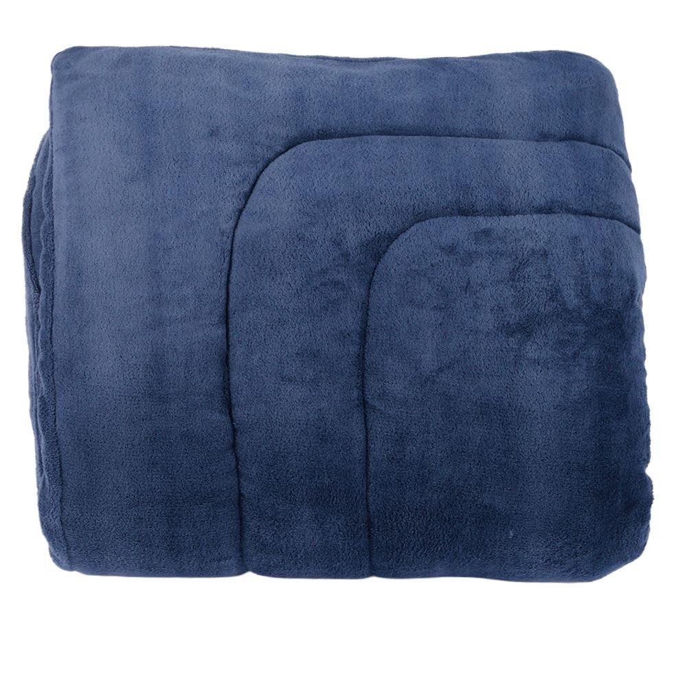 Edredom Provence Liso Queen 2,20M X 2,40 m - Azul Mariner