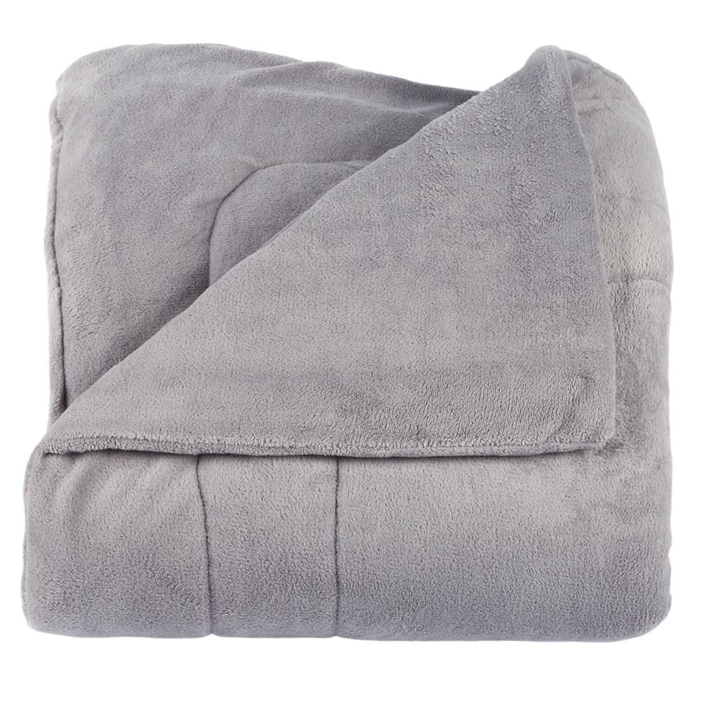 Edredom Provence Liso Queen 2,20M X 2,40M Havan Casa - Cinza