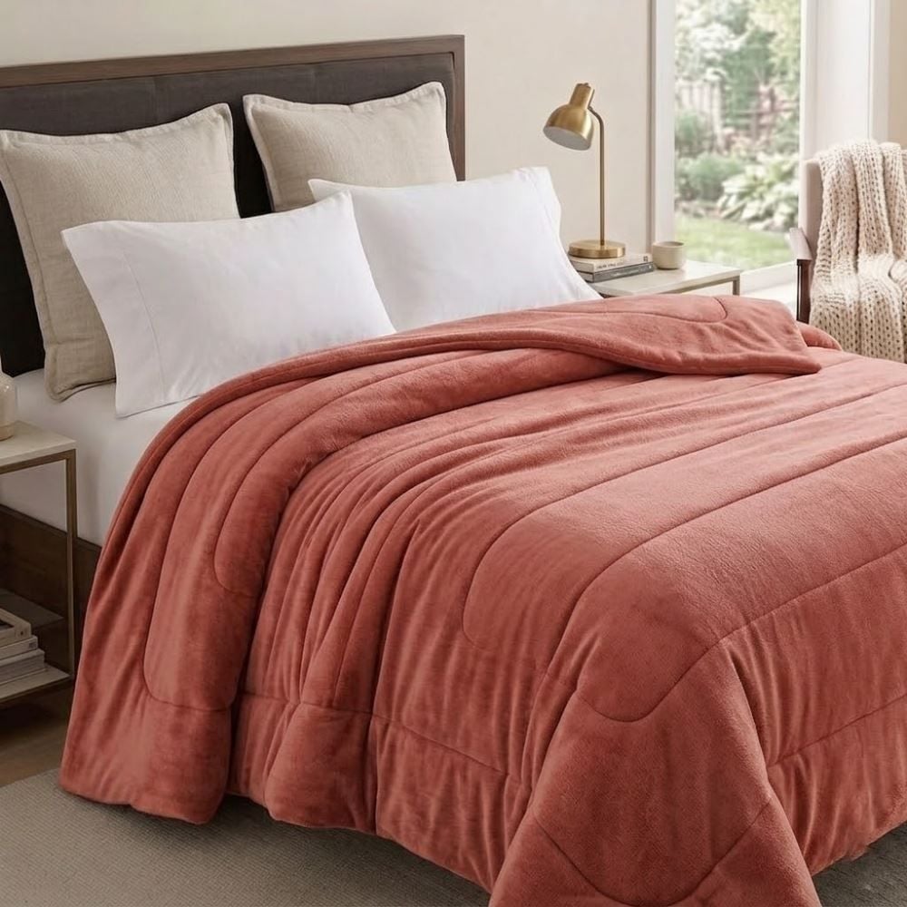 Edredom Provence Liso Queen 2,20M X 2,40M Havan Casa - Argila