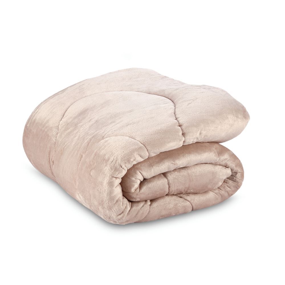 Edredom Provence Liso Solteiro 1,60M X 2,20 m - Bege