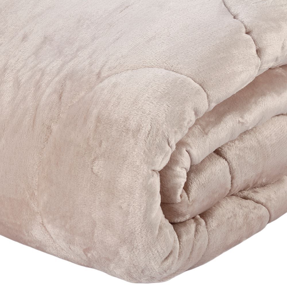 Edredom Provence Liso Solteiro 1,60M X 2,20 m - Bege