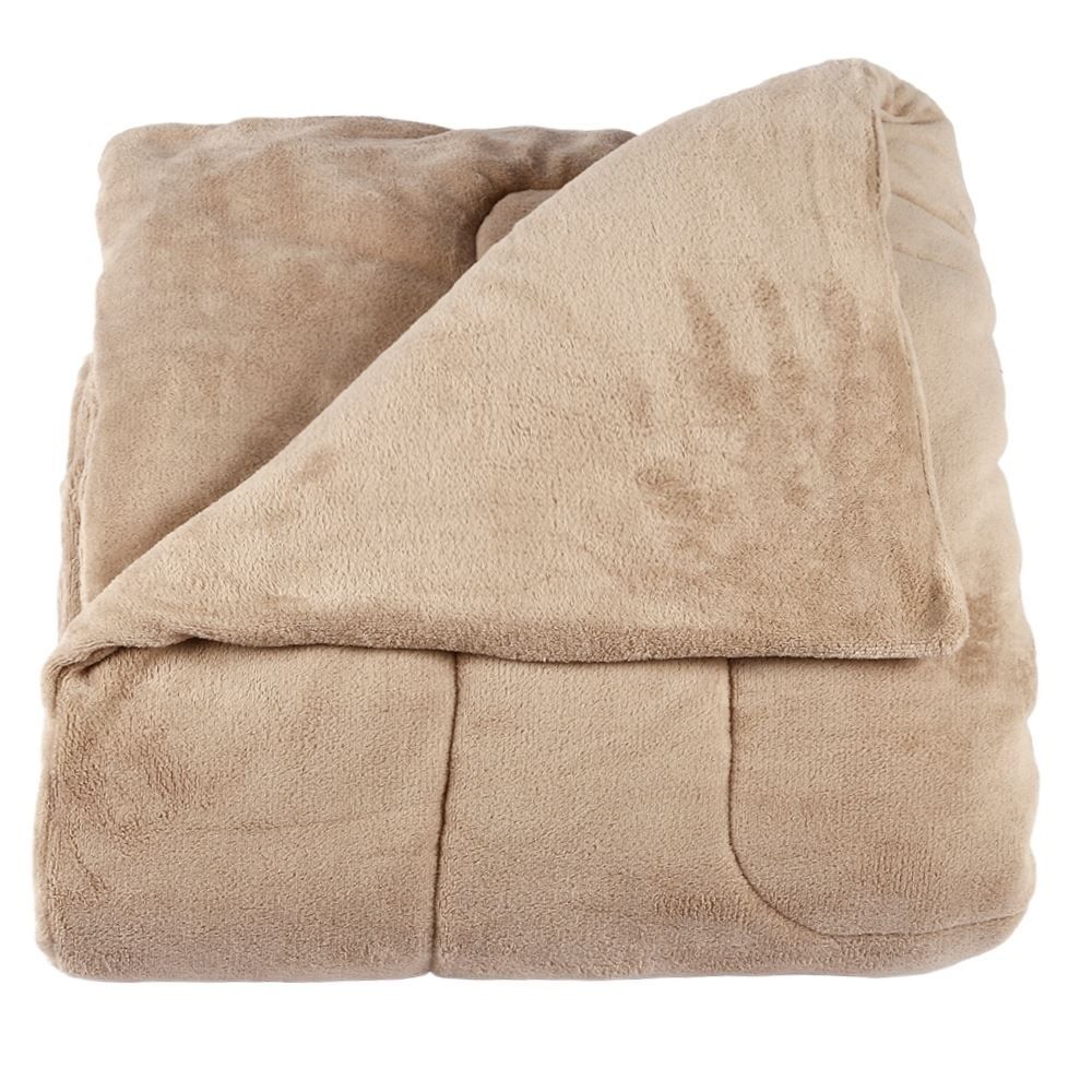 Edredom Provence Liso Solteiro 1,60M X 2,20 m - Bege
